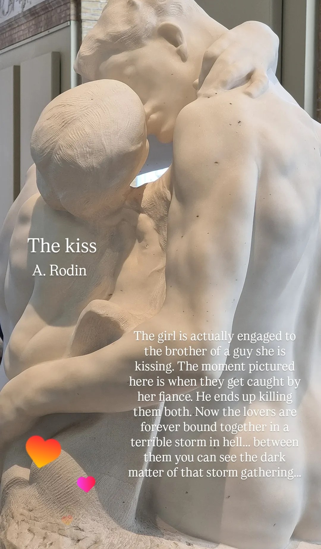 Rodin sculpture story with caption