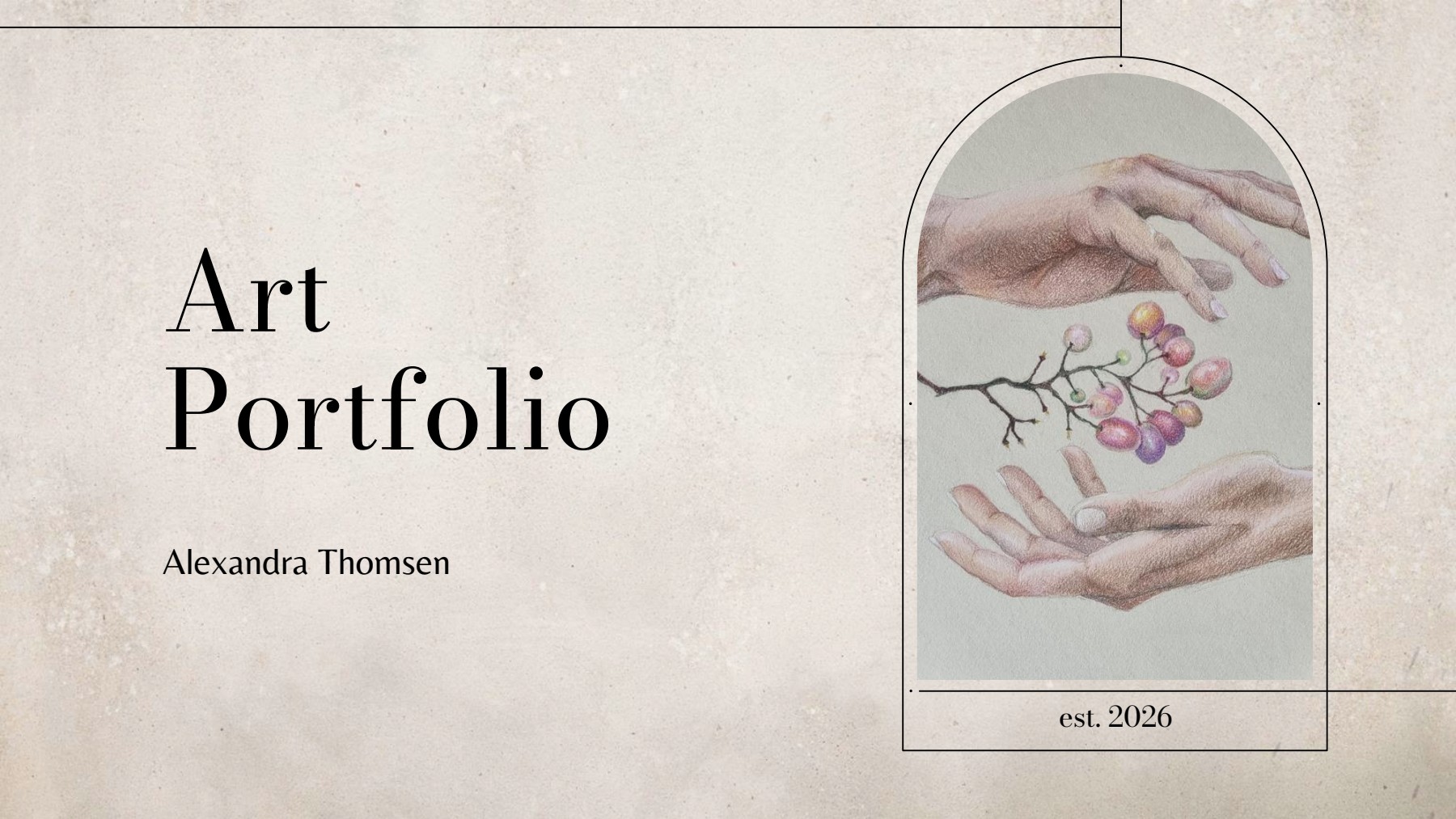 Art Portfolio cover slide