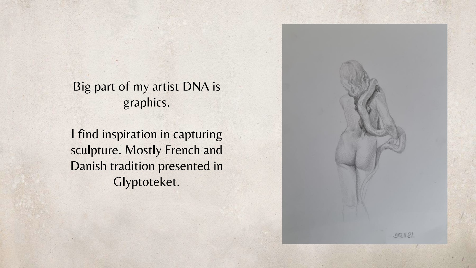Portfolio slide about graphic inspiration